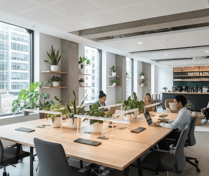 coworking desk space